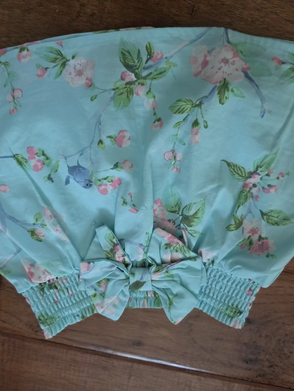 Gymboree Aqua Floral Girls Skort with Bow